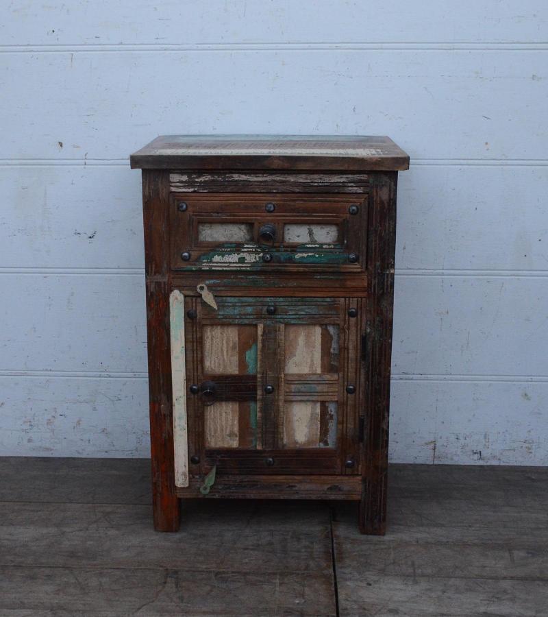 RECLAIMED WOOD 1 DRAWER END TABLE / NIGHTSTAND