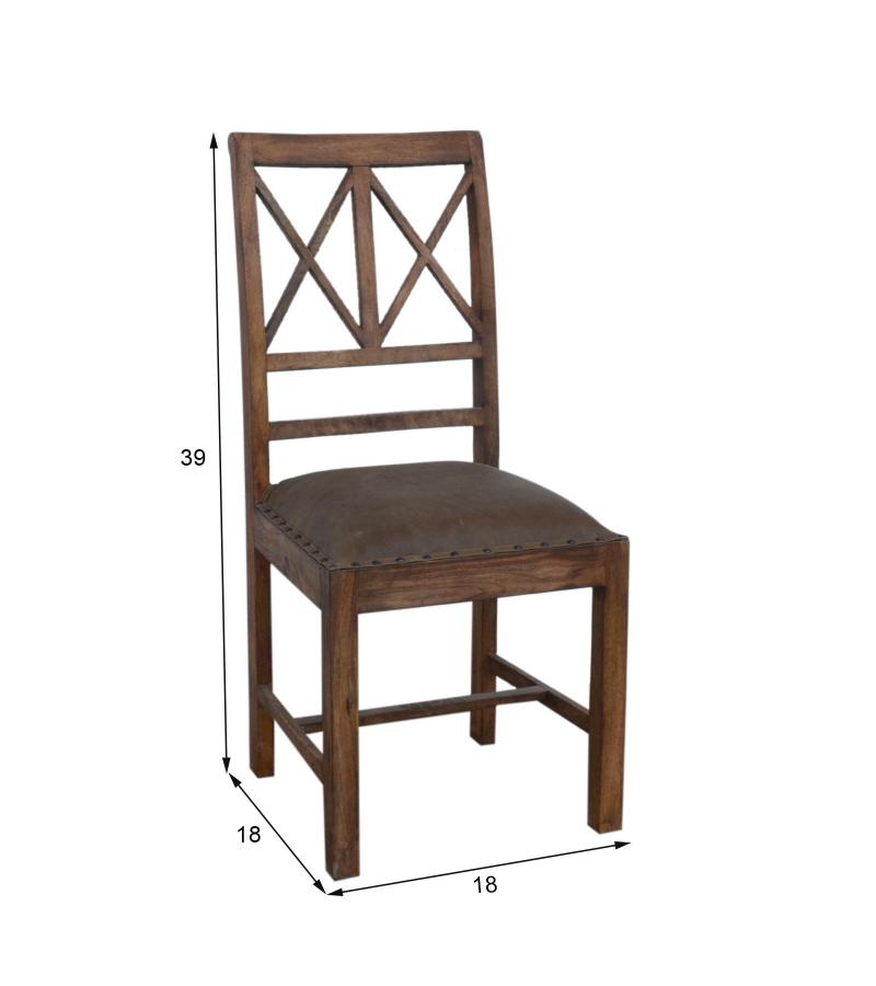 Wood And Leather Chair