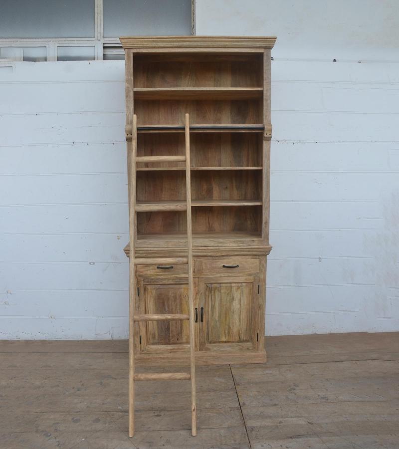 Wooden Book Case Almirah with Ladder 