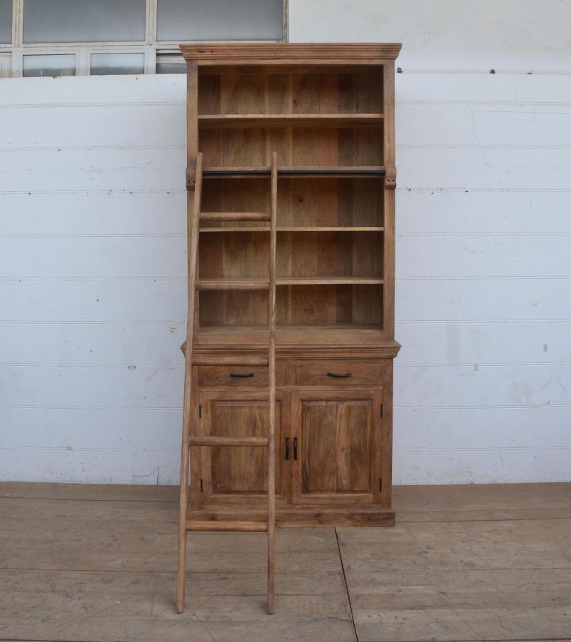 Wooden Book Case Almirah with Ladder 
