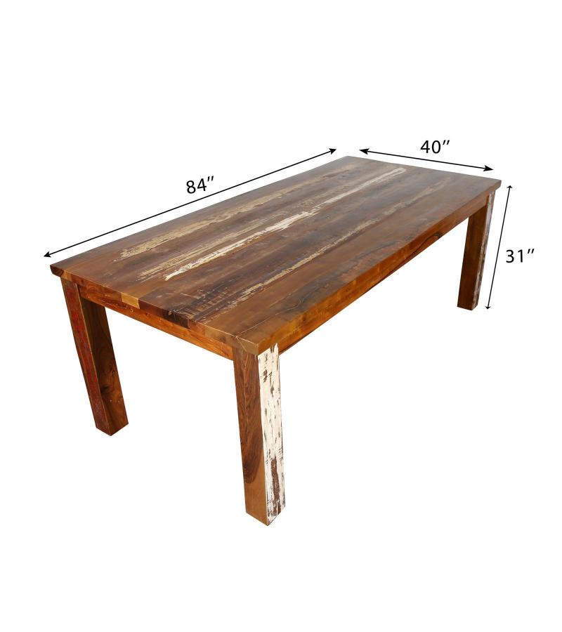 RECLAIMED SOLID TEAK WOOD DINING TABLE