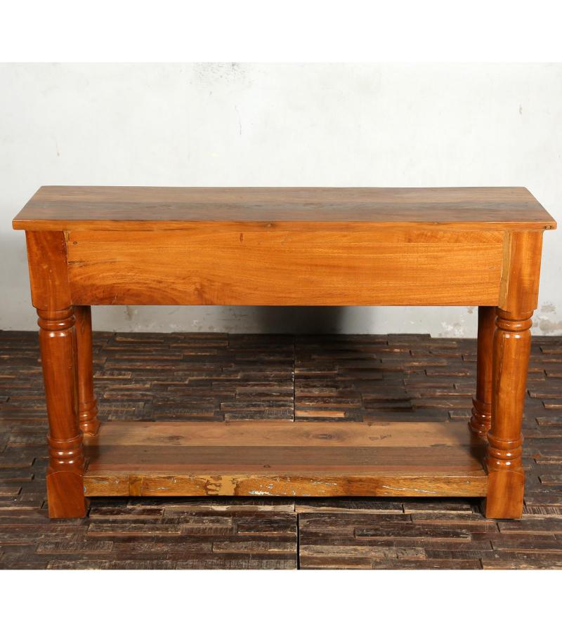 SOLID RECLAIMED TEAK WOOD 2 DRAWER CONSOLE TABLE