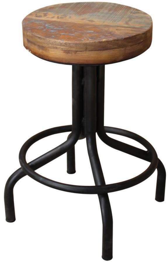 IRON WOODEN STOOL