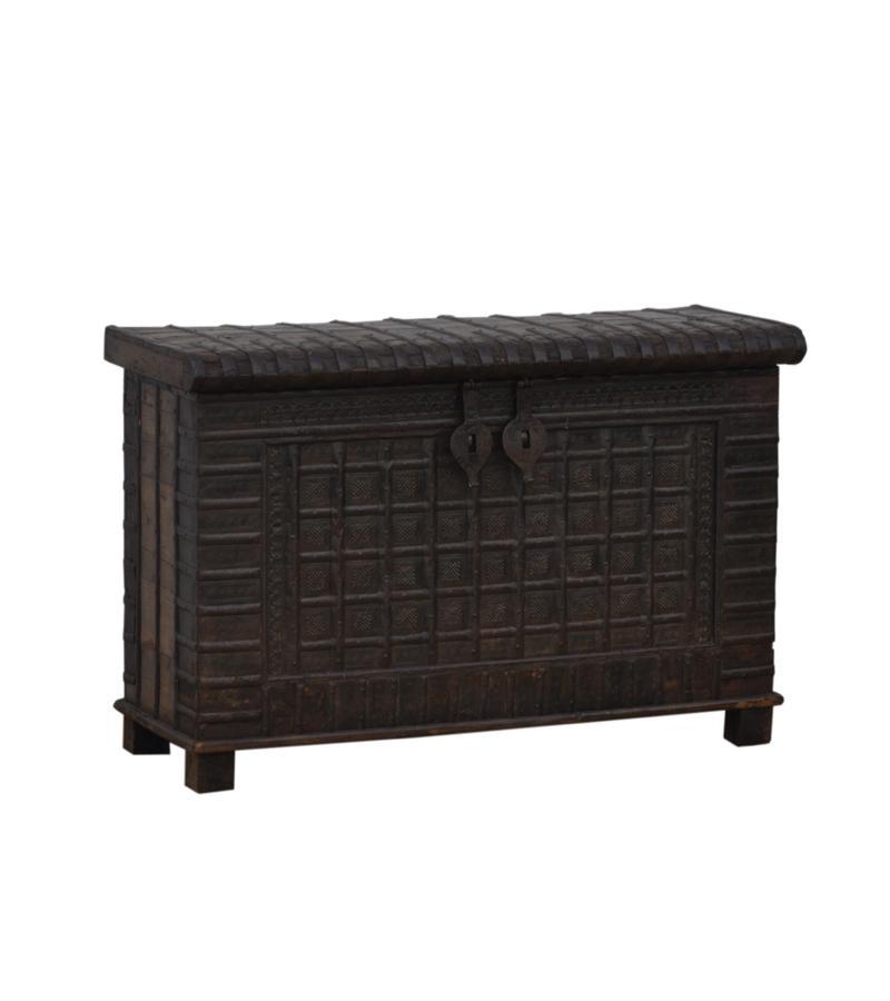 Unique Wood + Metal Indian blanket chest