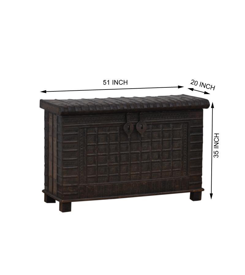 Unique Wood + Metal Indian blanket chest