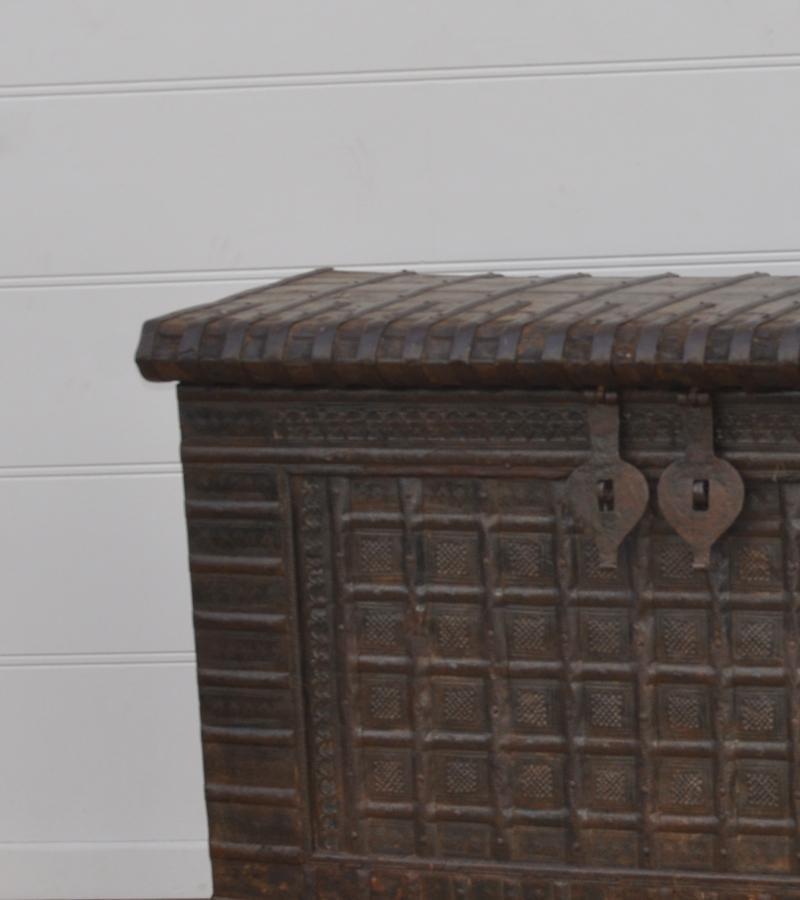 Unique Wood + Metal Indian blanket chest