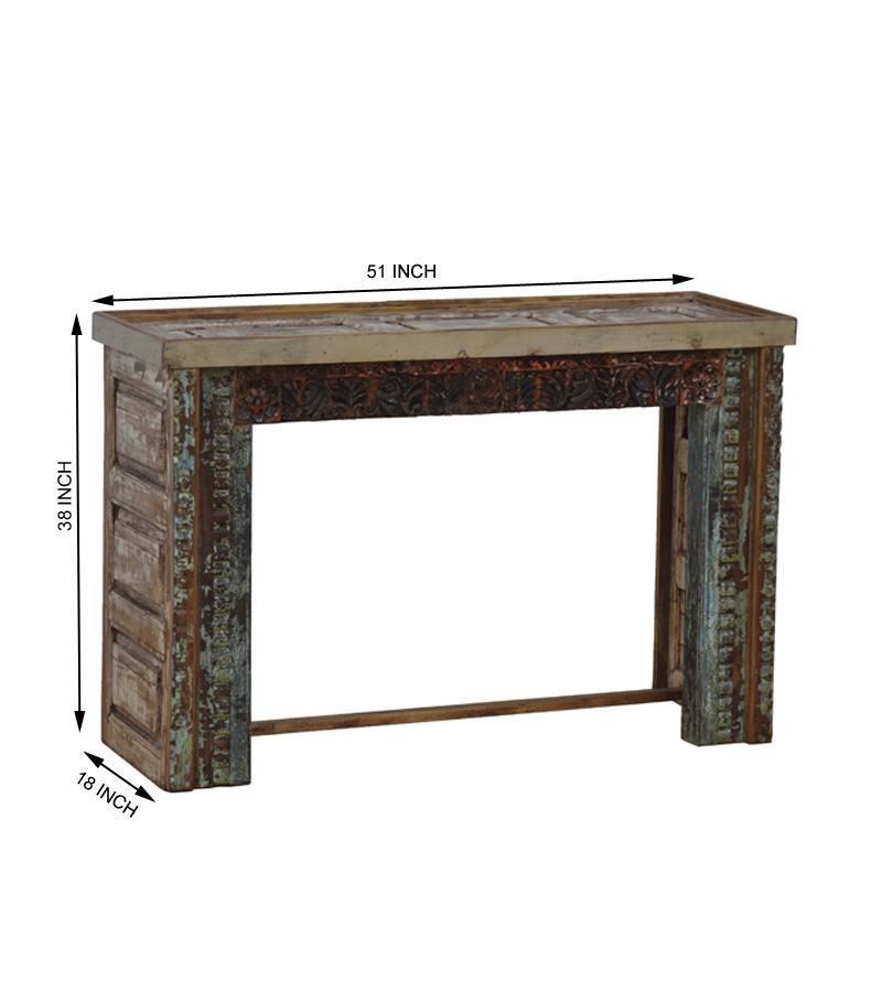 SOLID RECLAIMED TEAK WOOD CONSOLE TABLE