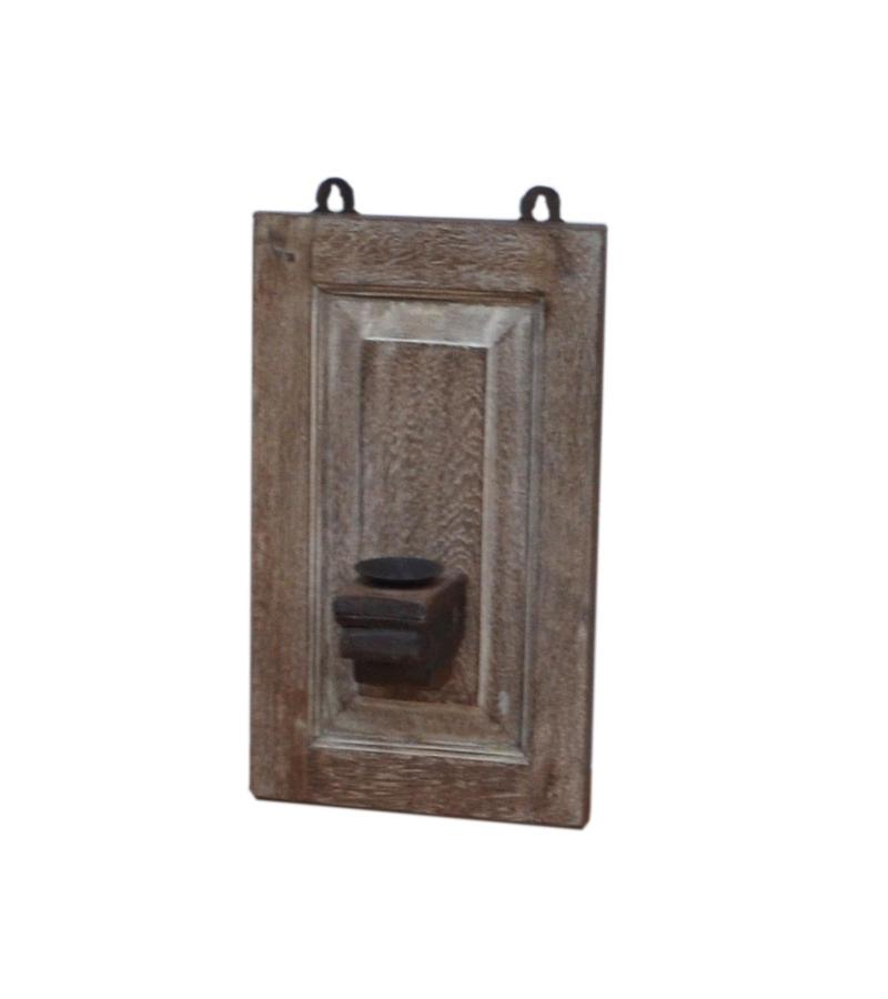 WOODEN WALL CANDLE HOLDER