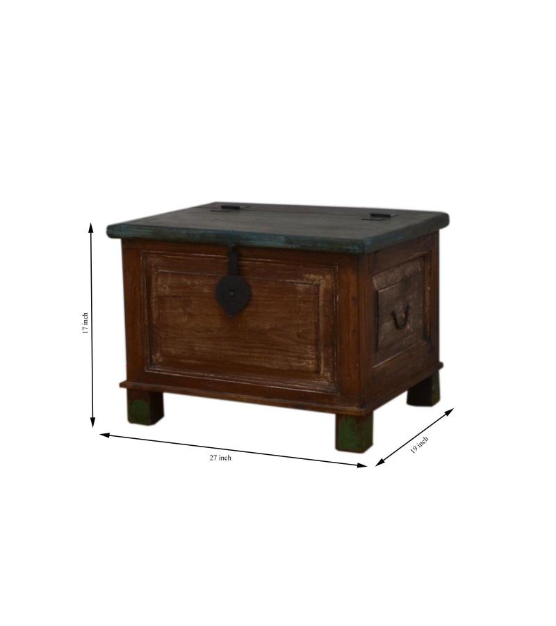 SOLID RECLAIMED WOOD BOX TRUNK