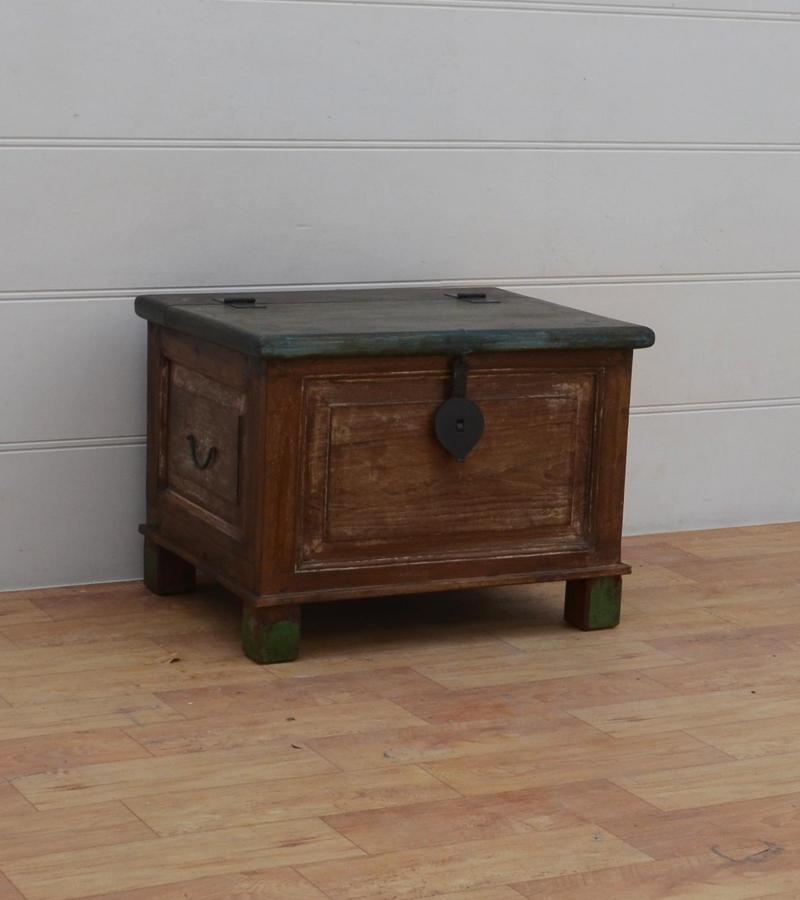 SOLID RECLAIMED WOOD BOX TRUNK