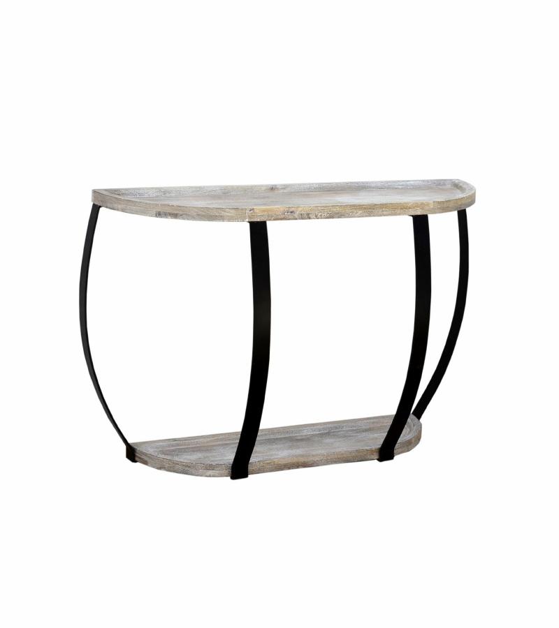 SOLID WOOD & IRON CONSOLE TABLE