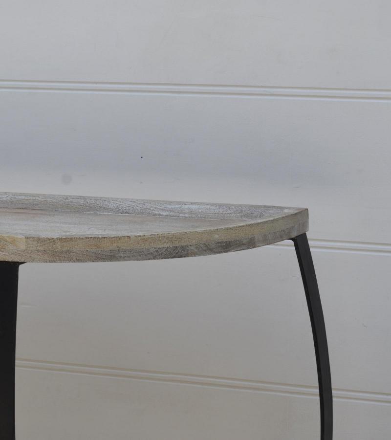 SOLID WOOD & IRON CONSOLE TABLE
