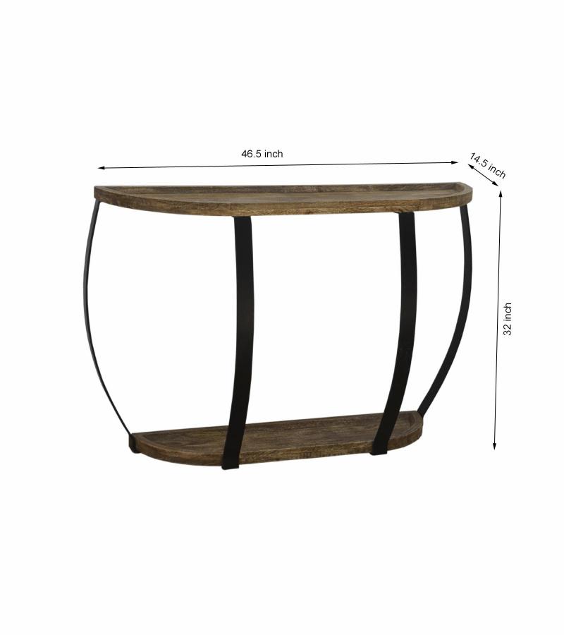 SOLID WOOD & IRON CONSOLE