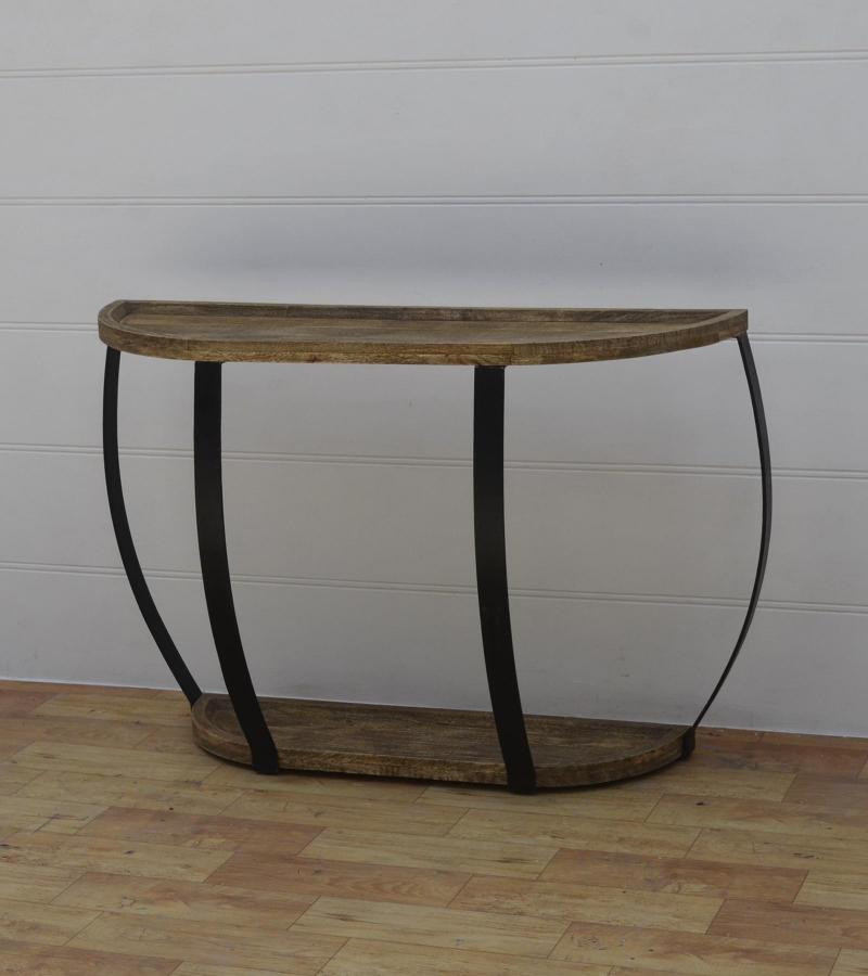 SOLID WOOD & IRON CONSOLE