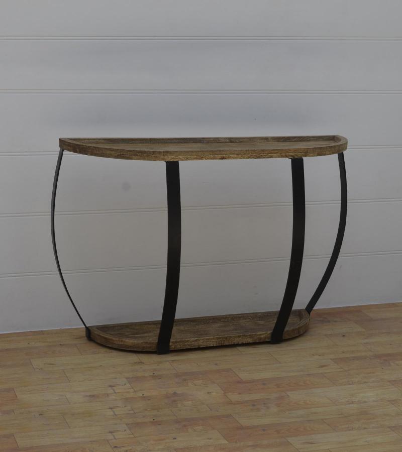 SOLID WOOD & IRON CONSOLE