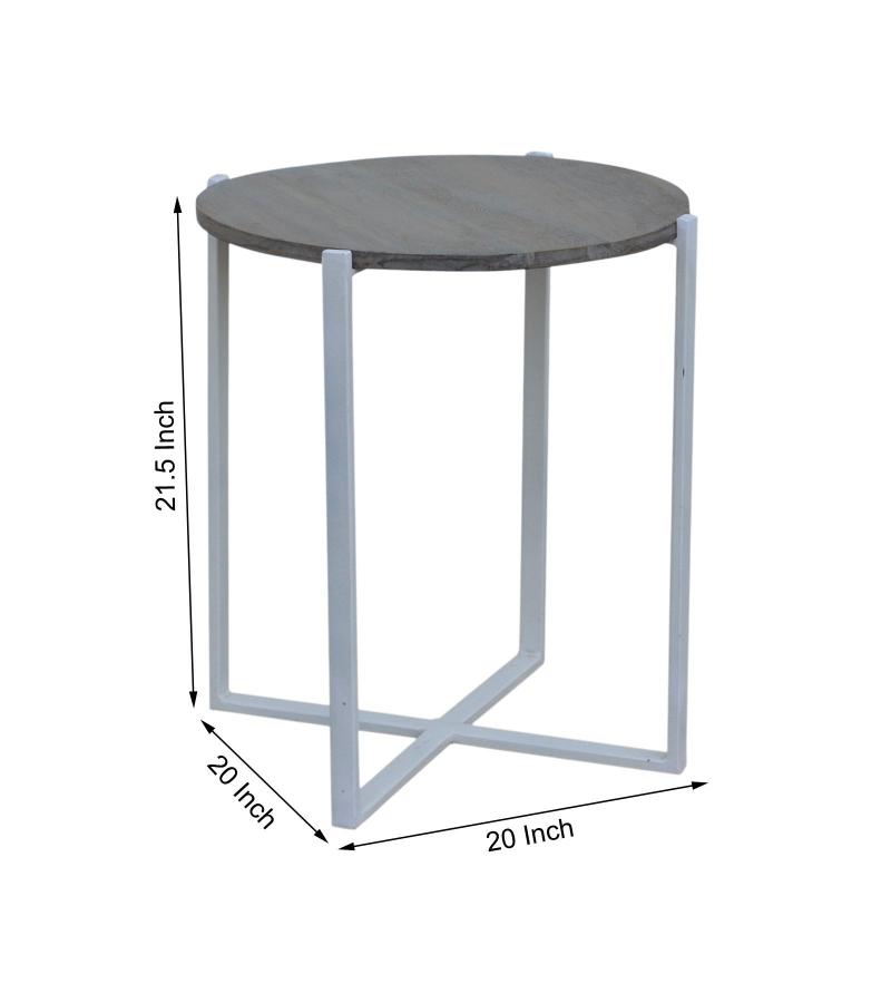 WOOD & IRON SIDE TABLE