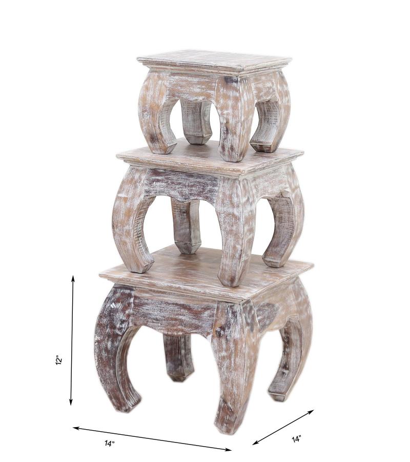 WOODEN BAJOT SET OF 3