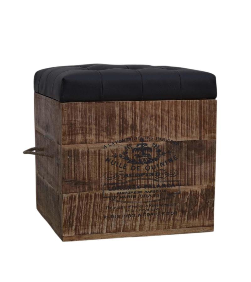 BOX WITH LEATHER SEAT
