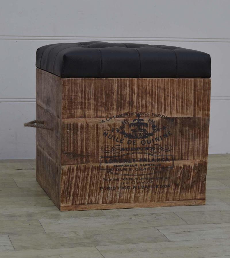 BOX WITH LEATHER SEAT