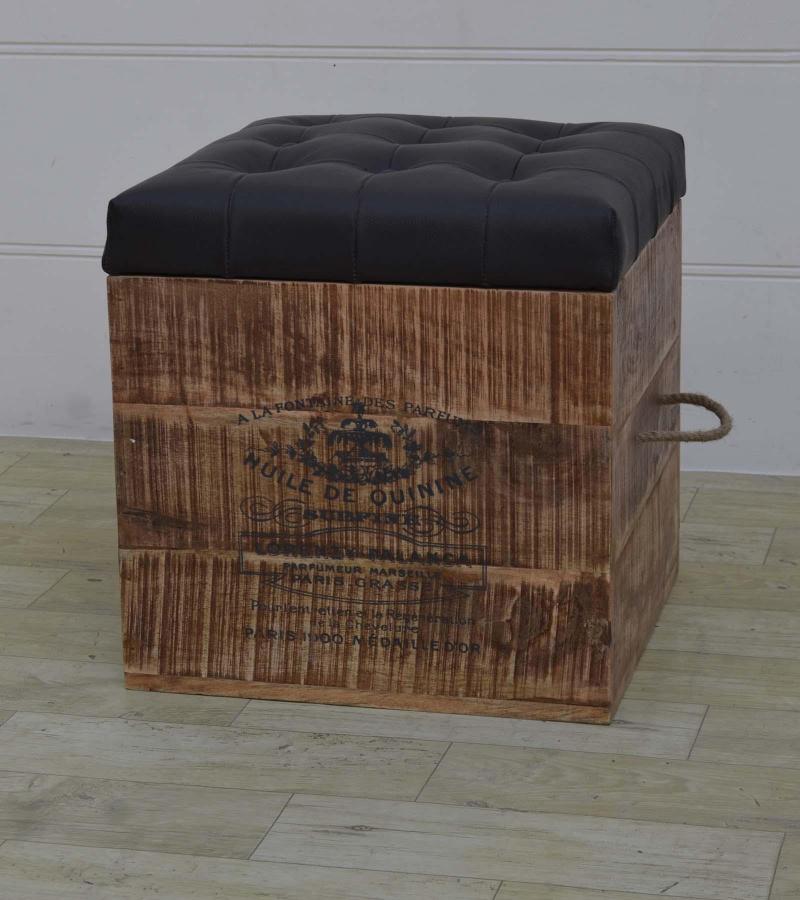 BOX WITH LEATHER SEAT