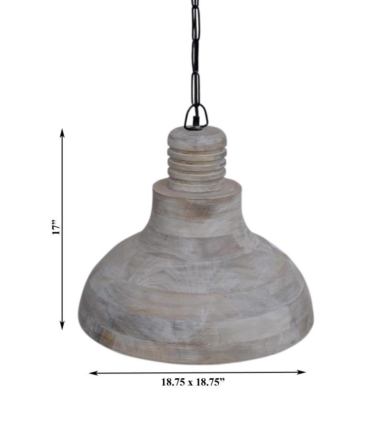 HANDCRAFTED SOLID WOOD PENDANT LIGHT
