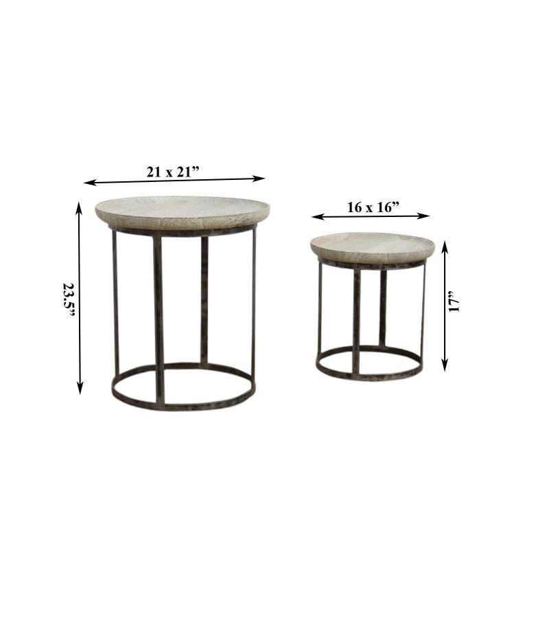 IRON COFFEE TABLE S/2