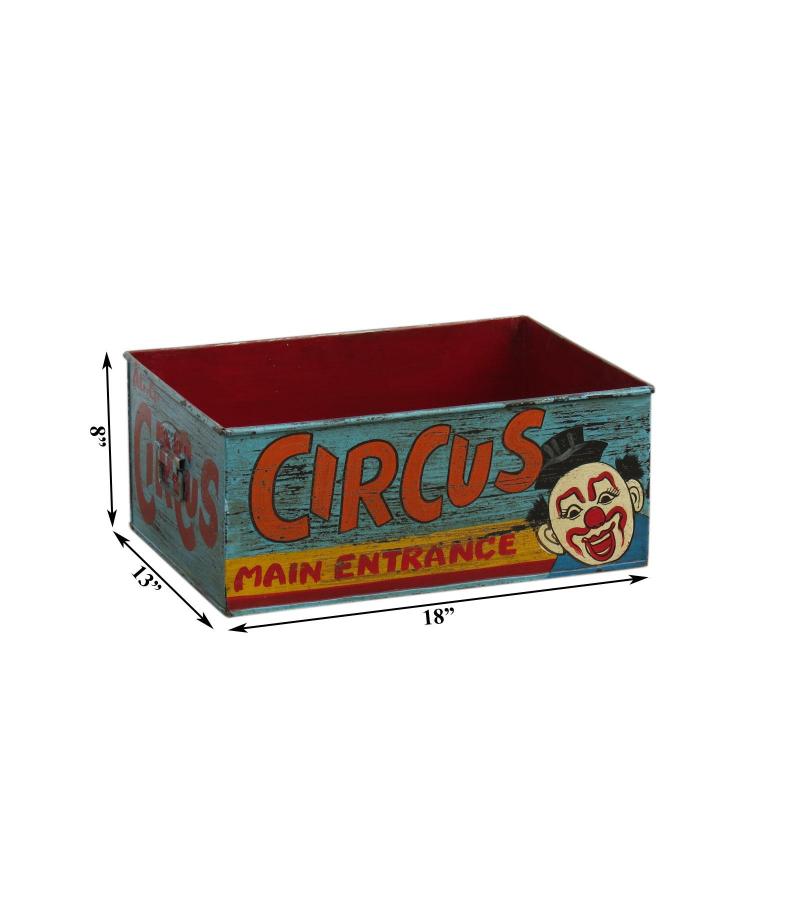 HAND PAINTED METAL CRATE