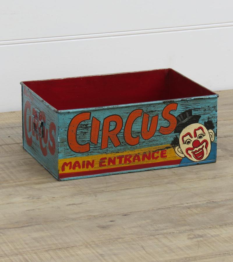 HAND PAINTED METAL CRATE