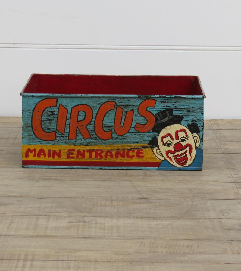 HAND PAINTED METAL CRATE