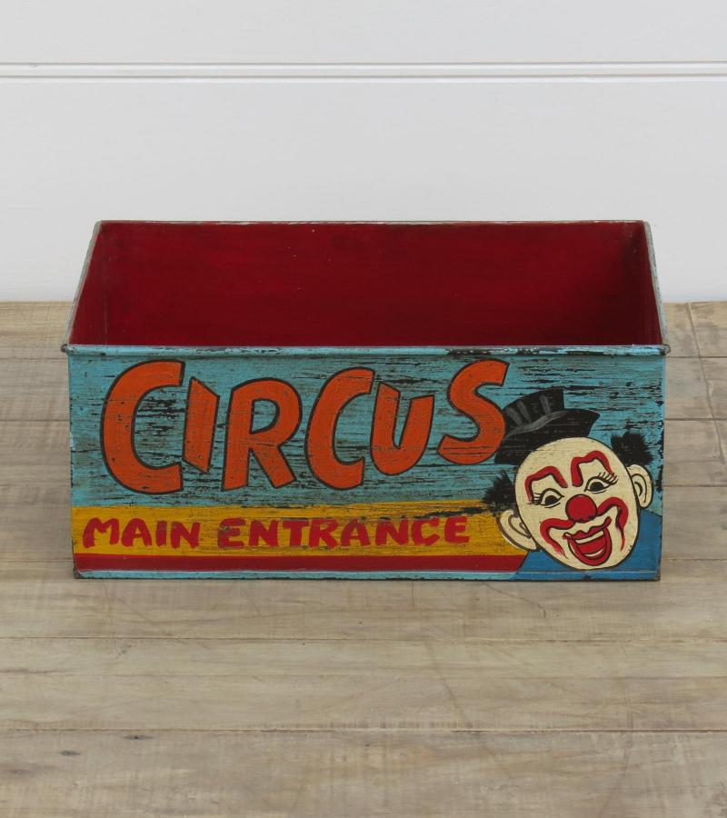 HAND PAINTED METAL CRATE