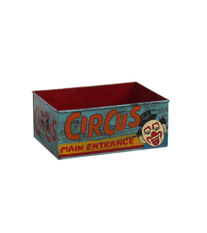 HAND PAINTED METAL CRATE