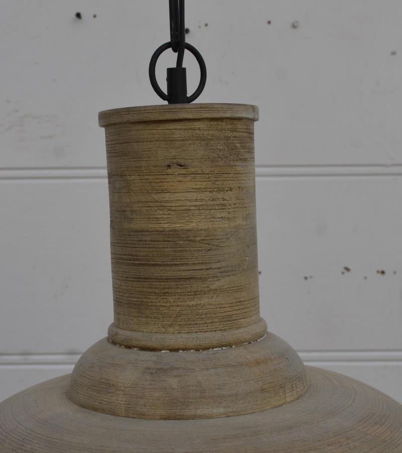 WOODEN FARMHOUSE DOME PENDANT LIGHT FIXTURE