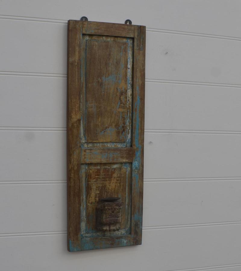 RECLAIMED WOOD WALL CANDLE HOLDER