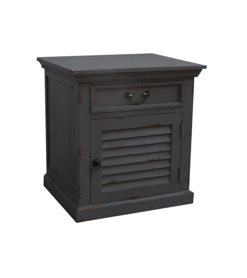 SOLID WOOD END TABLE / NIGHTSTAND W/ 1 DRAWER & 1 DOOR