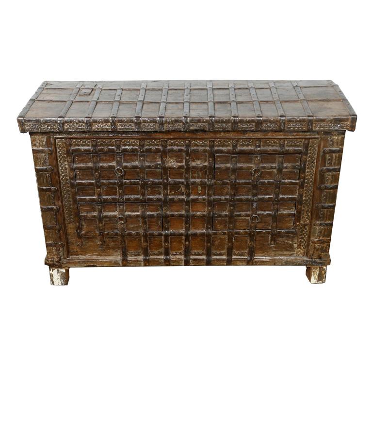 Unique Repurposed Wood + Metal blanket chest