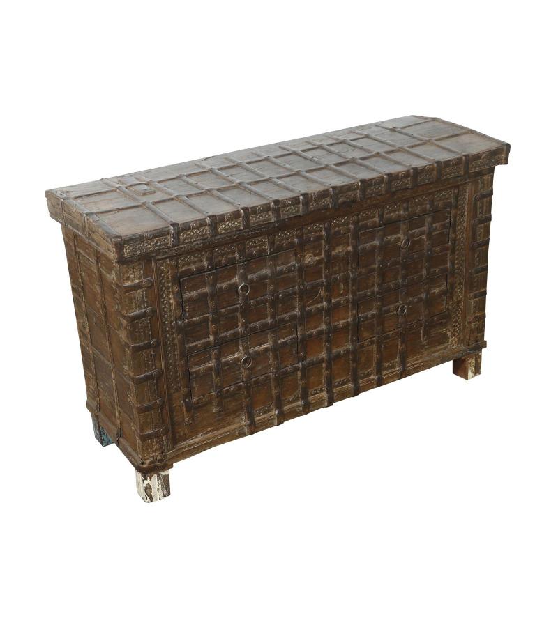 Unique Repurposed Wood + Metal blanket chest
