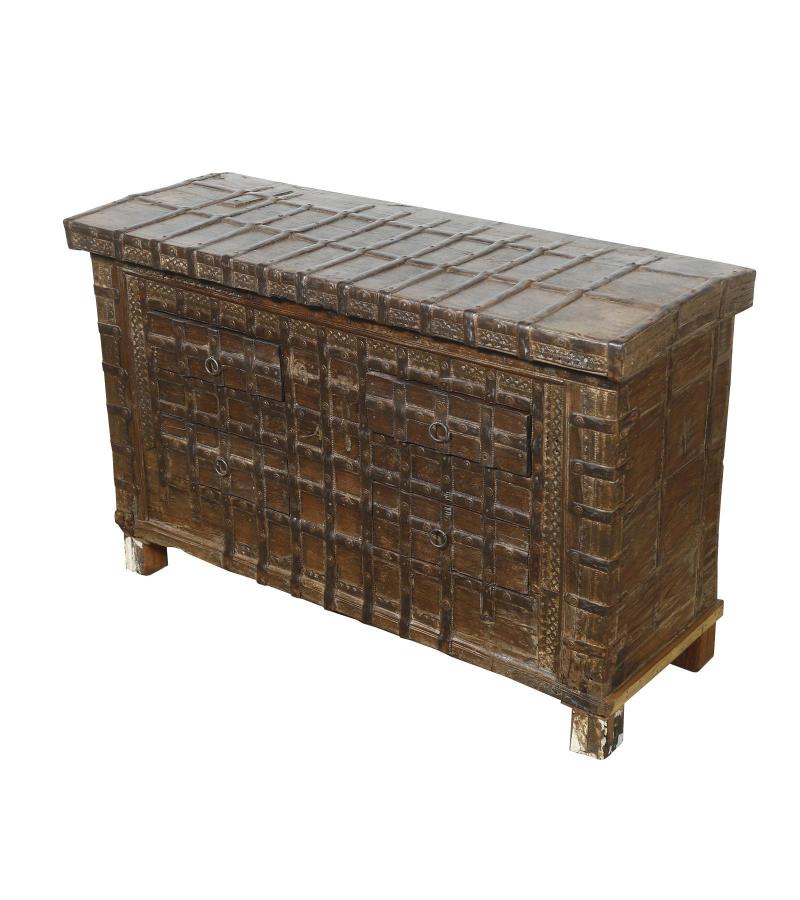 Unique Repurposed Wood + Metal blanket chest
