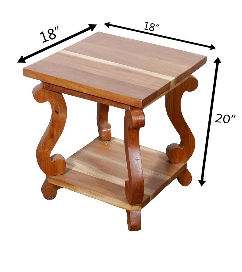 SOLID RECLAIMED TEAK WOOD SIDE TABLE END TABLE
