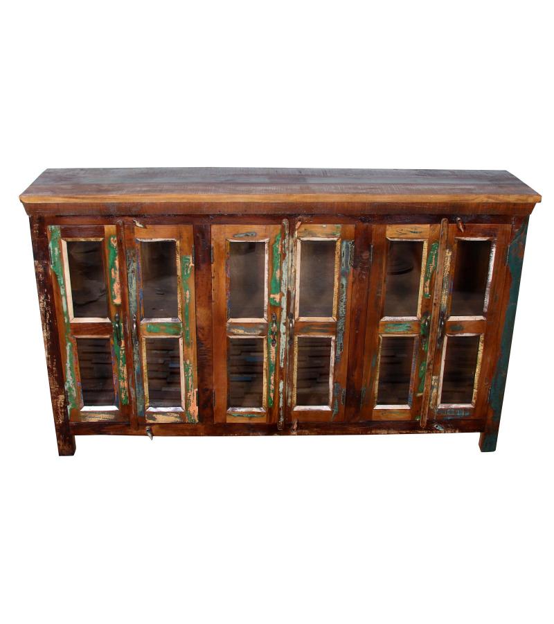WOODEN GLASS SIDEBOARD