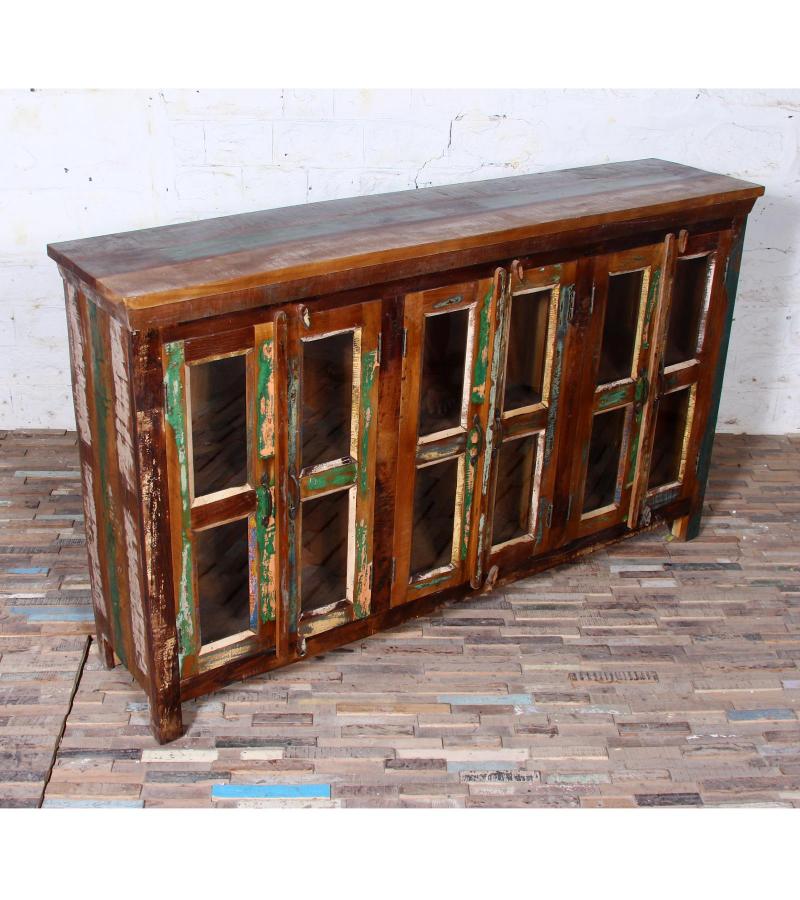 WOODEN GLASS SIDEBOARD