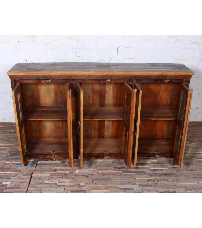 WOODEN GLASS SIDEBOARD