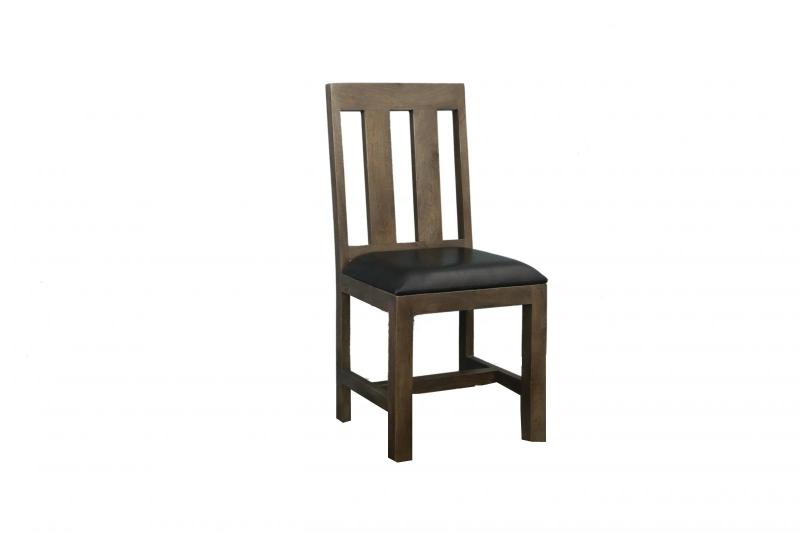 WOODEN LEATHER DINING CHAIR