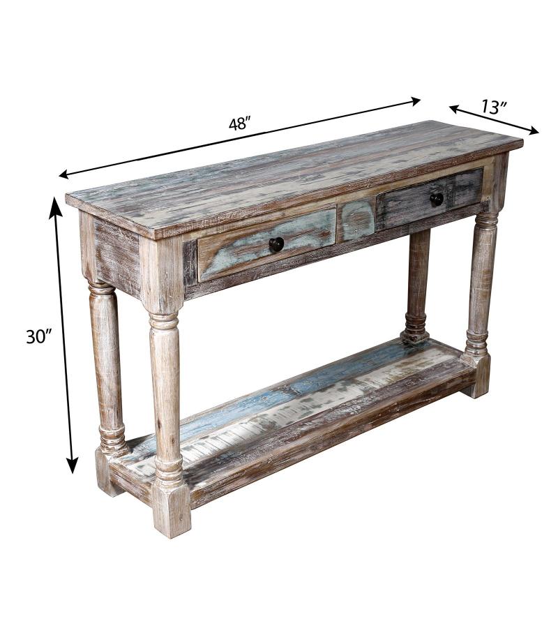 SOLID RECLAIMED TEAK WOOD CONSOLE TABLE
