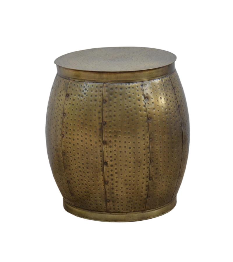 METAL + WOOD END TABLE