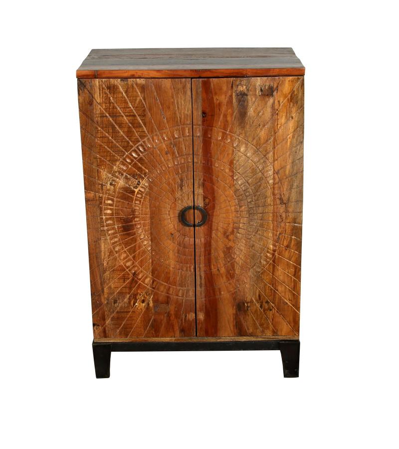 SOLID RECLAIMED TEAK WOOD LIQUOR / BAR CABINET