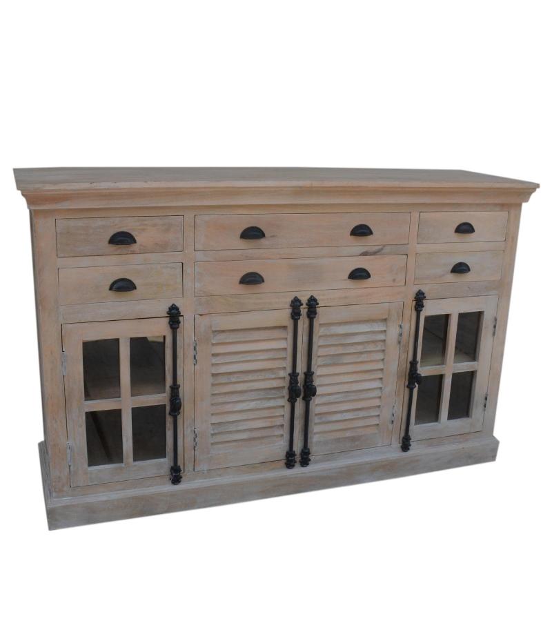 SOLID WOOD 8 DRAWER 4 DOOR SIDEBOARD