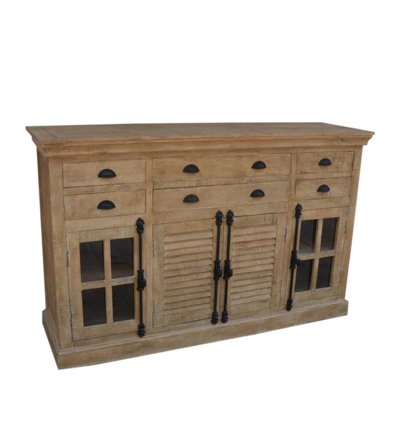 SOLID WOOD 8 DRAWER 4 DOOR SIDEBOARD 
