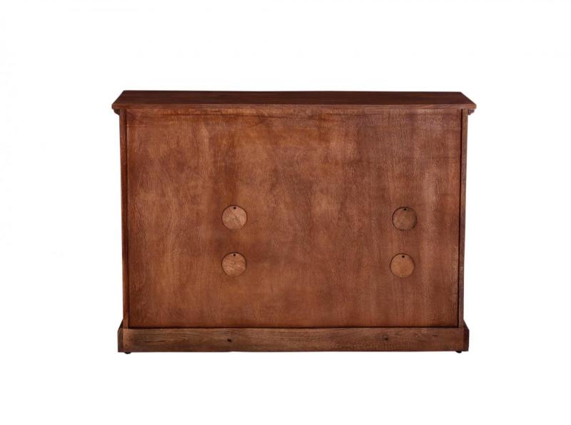 CARVED WOOD SIDEBOARD W/ 3 DOORS & DRAWERS