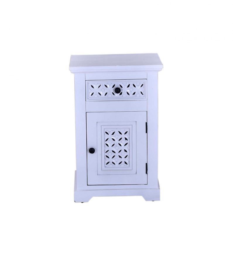 CARVED WOOD END TABLE / NIGHTSTAND