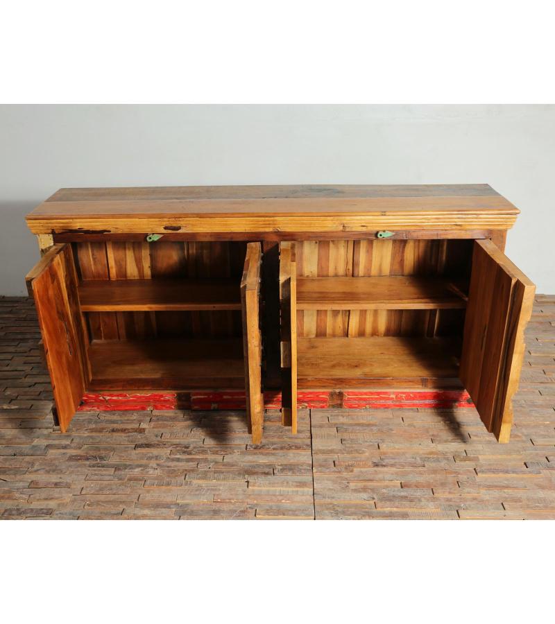 SOLID RECLAIMED HAND CARVED TEAK WOOD SIDEBOARD CONSOLE CABINET